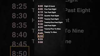 Tell Time in English  8 oclock [upl. by Gardell]