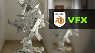 Flying News Papers On ShotBlender VFX [upl. by Dael406]