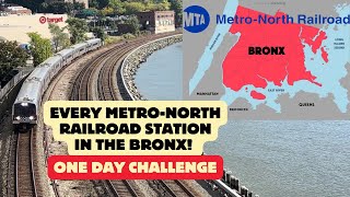 ALL MetroNorth Railroad Stations In The Bronx  One Day Challenge [upl. by Gaddi]