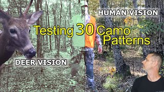 Simulated Deer Vision  Testing 30 Hunting Camo Patterns LARGEST COMPARISON [upl. by Anerec]