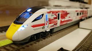 HORNBY Class 800 HITACHI Test Livery DCC sound ESU decoder [upl. by Nuahsyar164]