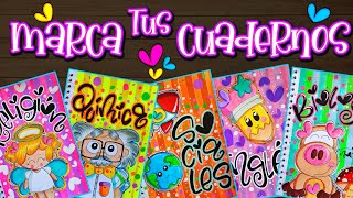 💕CÓMO MARCAR CUADERNOS✏️📒 Taller de Portadas Creativas Aprende Paso a Paso📚😍 [upl. by Teilo]