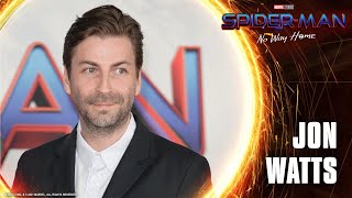 Director Jon Watts is Surrounded By Heroes  SpiderMan No Way Home Red Carpet [upl. by Elinet143]