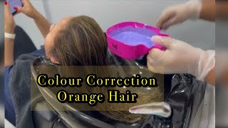 How To Colour Correction Orange Hair RINSAGE FOR ORANGE HAIR  15 minutes COLOUR CORRECTION hair [upl. by Abbott]