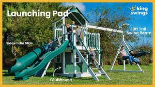 Launching Pad  Large Swing Set for All Ages even has a clubhouse [upl. by Niamert]