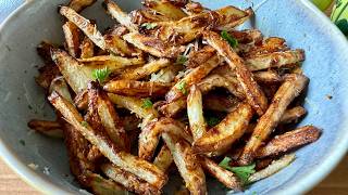 Crispy Oven Baked Garlic Parmesan Fries  The best French fries recipe [upl. by Sassan]