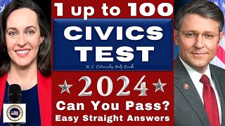 Random New 100 Civics Test 20242025 US Citizenship Official USCIS Questions Ciudadania Americana [upl. by Jerusalem]