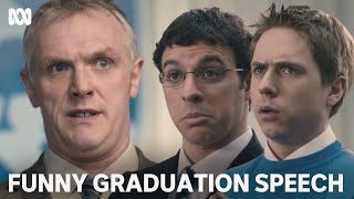 Hilariously brutal graduation speech  The Inbetweeners Movie  ABC TV  iview [upl. by Haleak]