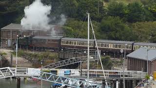 Steam Train Leaving Kingswear [upl. by Nilat]