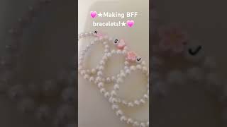 Making BFF bracelets for JaimyLoveBeads  SarahenRomaissa and YarasBeads  💞 [upl. by Uohk]