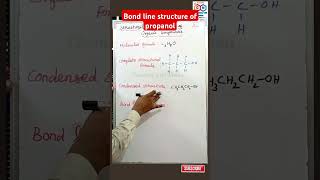 Bond line structure of propanol chemistry tricks [upl. by Alrahs]