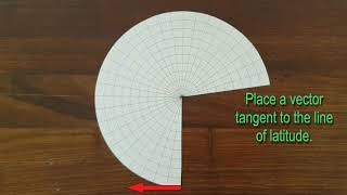 How to parallel transport a vector along line of latitude [upl. by Dlarej256]