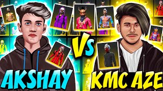 Kmc Aze Vs Akshay Akz Rarest Collection Versus 😍 Free Fire Best Collection In Kerala [upl. by Zahc]