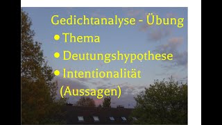 Bestimmung des Themas der Deutungshypothese und der Intention Tieck quotErster Anblick von Romquot [upl. by Pasadis]