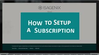 Isagenix Back Office  Subscription Set up [upl. by Soo116]