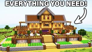 ⛏️ Minecraft  ULTIMATE Survival House 🏡  Build Tutorial for Survival [upl. by Heimer]