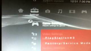 PS3 Factory Service Mode demo [upl. by Dane323]