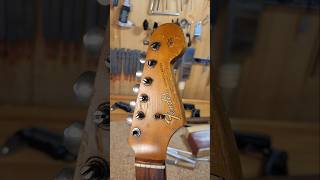 Making and fitting inlays to a vintage Fender Strat guitar luthier guitarrepair luthiery [upl. by Lightfoot214]