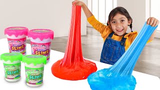 Maddie Eva amp Wendy Slime Mess Cleanup Adventure [upl. by Yrekaz]