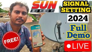 Sun direct signal setting mobile app  free dth signal setup  satellite finder android app 2024 [upl. by Leffen]