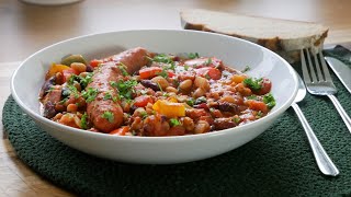 Deftiger Bohnentopf mit Mettwurst Rezept  Hearty Bean Stew with quotMettwurstquot Sausages ENG SUBS [upl. by Brindle]