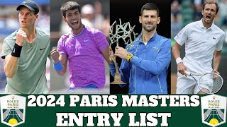 2024 Paris Masters  Entry List [upl. by Ahsiuqal]