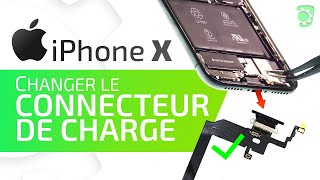 Comment changer le connecteur de charge de liPhone X prise Lightning   Tutoriel BricoPhone [upl. by Intyrb]