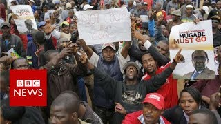 Zimbabwe  Thousands celebrate end of Mugabe era  BBC News [upl. by Belamy]