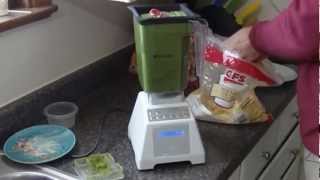 Blendtec Wildside Total Home Blender Review  making a green smoothie  smoothie maker [upl. by Ahsiekim331]