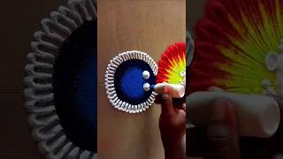 Easy Rangoli 😍 darshu89 rangoli shorts youtubeshorts viralvideo trending [upl. by Atilemrac]