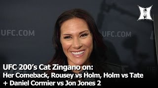 UFC 200’s Cat Zingano On Her Comeback Rousey vs Holm Holm vs Tate  Cormier vs Jones 2 [upl. by Nanete]