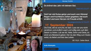 Gedanken zur Herrnhuter Tageslosung am 17 September 2024 [upl. by Yenots]