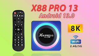 Review X88 PRO 13 C RK3528 Android 13 TV Box Unboxing [upl. by Eiuqnimod627]