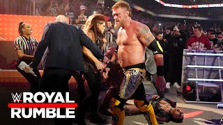 Edge makes his triumphant return and wipes out The Judgment Day WWE Royal Rumble 2023 highlights [upl. by Hambley]