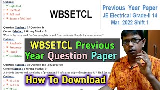 WBSETCL Previous Year Question Paper  WBSETCL Syllabus 2023  WBSETCL Interview Questions [upl. by Anital]