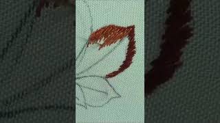 Chestnut Leaf Embroidery Satin Stitch SHORT [upl. by Nicki514]