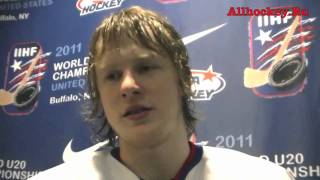 Daniil Sobchenko PostGame Interview 02 01 2011 AllhockeyRu [upl. by Cirillo]