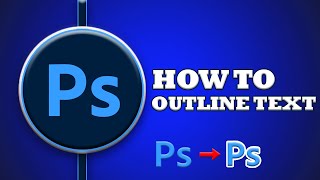 How to outline text in photoshop [upl. by Pascia]