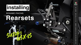 Installing Bonamici Racing rearsets for Suzuki GSX8S [upl. by Dorothea]