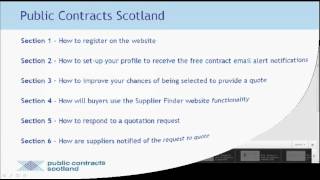 Public Contracts Scotland  Supplier Tutorial [upl. by Asoj]