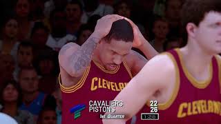 16 Cavs vs 89 Pistons NBA2K19 [upl. by Charlotta]