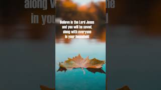 Acts 1631 jesus bibleverse christianfaith saved believe verseoftheday [upl. by Nekcerb]