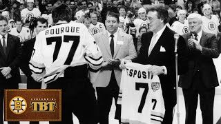 Centennial TBT Phil Esposito Jersey Retirement [upl. by Imnubulo]