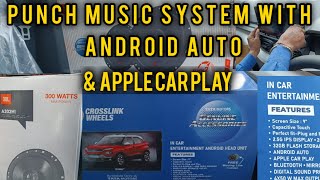 punch crosslink wheel music systemmusic system Android auto with Apple car playtatamotorspunch [upl. by Yentnuoc445]