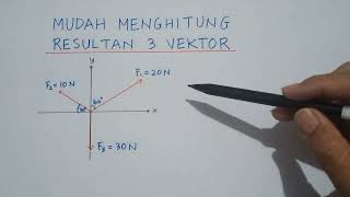 Mudah Menghitung Resultan 3 Vektor  Fisika Kelas X  oprekmafiki fisikamudah fisikakelas10 [upl. by Nepsa]