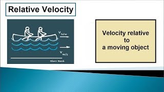 202 Relative Velocity How to find velocity of an object relative to another moving object [upl. by Elehcim]