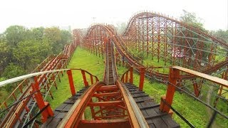 Cyclone Roller Coaster POV Nicco Park India Southport Pleasureland Copy Clone UK [upl. by Suiradel618]