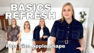 Refreshing my wardrobe basics for summer  plus size apple shape fashion [upl. by Geiger]