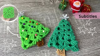 🎄TRUCO de 10 minutos para hacer ÁRBOL DE NAVIDAD a CROCHET  principiantes  adornos navideños [upl. by Ellatsirhc867]