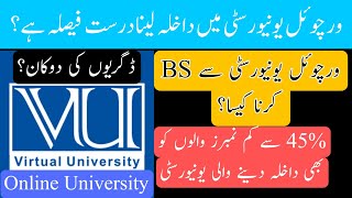 BS From Virtual University Pakistan  VU Degree Worth  Complete Guidance about VU  Admission 2023 [upl. by Dott]